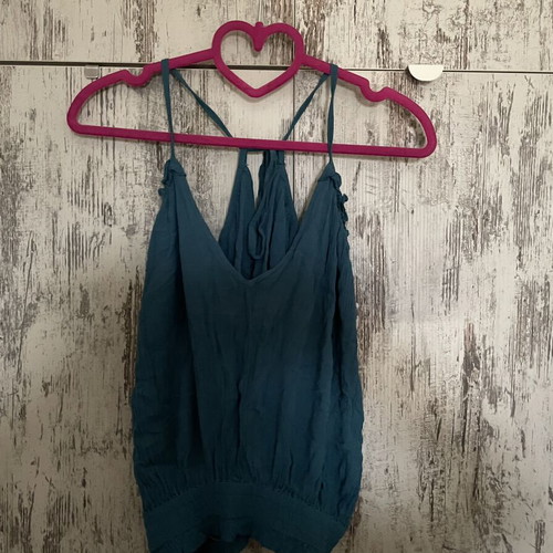 Attrativo Boho Off Shoulder Top with V Neck and Adjustable Straps, Size S, Like New