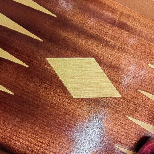 Backgammon wooden kaplamas new 50x50 cm