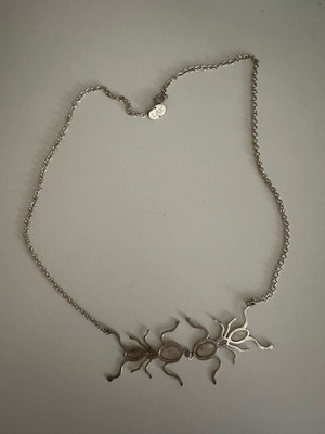 Vintage LAK 2000s statement necklace with ants silver tone, like new