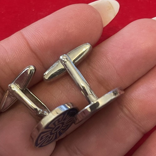 925 silver Zolotas cufflinks, solid