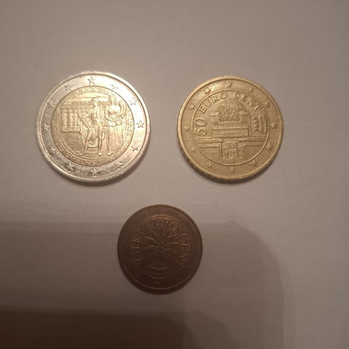 Austria Euro Commemorative Coins like new, 2 Euro 2016, 50 Cent, 2 Cent