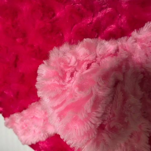 Heart pillow with bow like new, pink fuchsia
