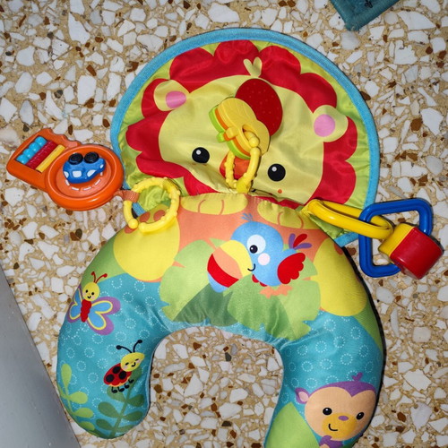 Activity Pillow for Babies like new with hanging toys