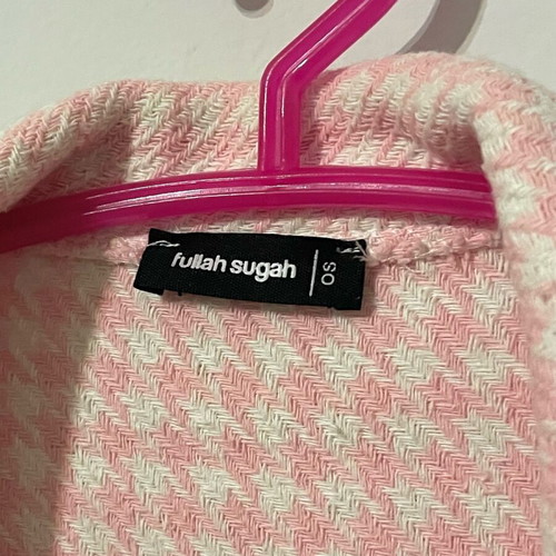 Tweed spring jacket Fullah Sugah like new, one size, pink white