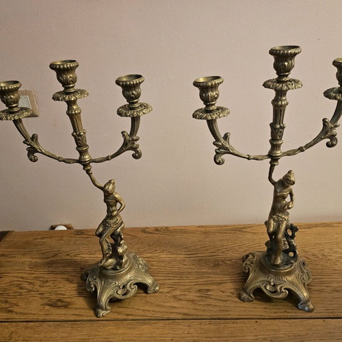 Donna brass candlesticks like new, set of 2