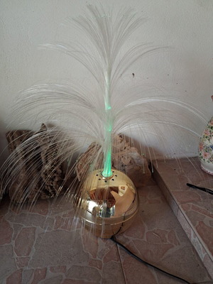 Vintage fiber optic table lamp 1970s Space Age, like new