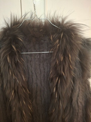 Fur vest brown new small medium made of natural fur