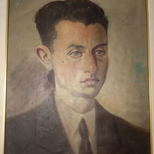 Portrait oil painting, unsigned, 40x50 cm with frame