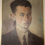 Portrait oil painting, unsigned, 40x50 cm with frame