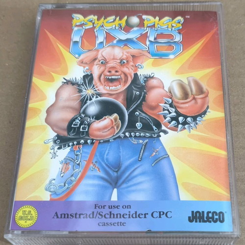 Psycho Pigs UXB Amstrad cassette like new, complete in box