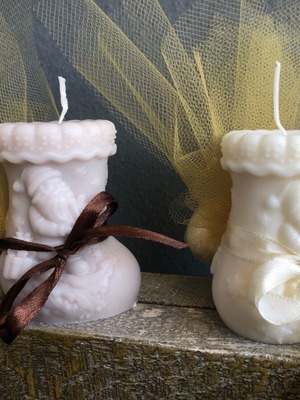 Christmas Candle Bomboniere new in various colors