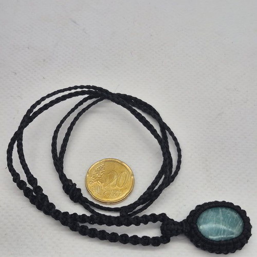 Amazonite Crystal Macrame Necklace new