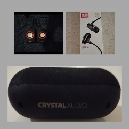Computer speakers with headphones and mini speaker