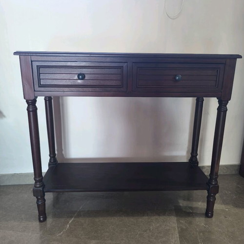 In art entrance console wenge color with 2 drawers like new