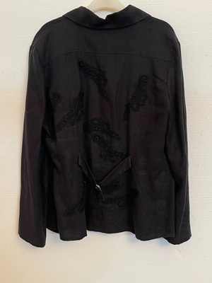 Jean Paul πουκάμισο μεταχειρισμένο με κέντημα, μαύρο, μέγεθος XL