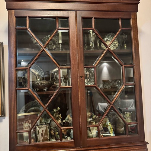 Wooden showcase-secretary used furniture by Varagkis