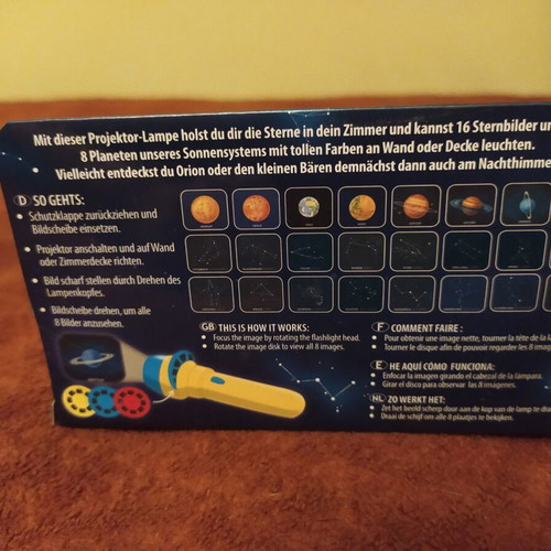 Moses mini projector torch with planets and 24 images