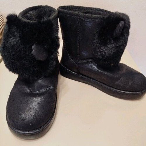 Girls' children's boot like new, black, size 34
