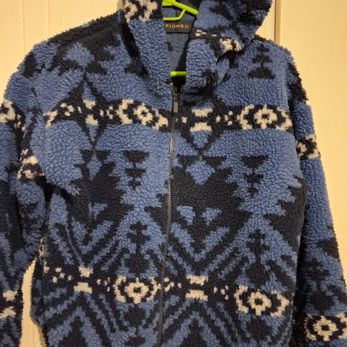Piombo OVS Sherpa Fleece Jacket like new, black and blue