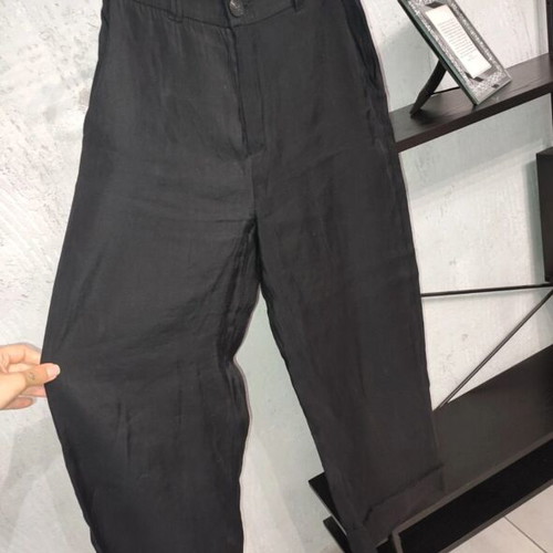 Pink Woman black wide leg pants size M like new