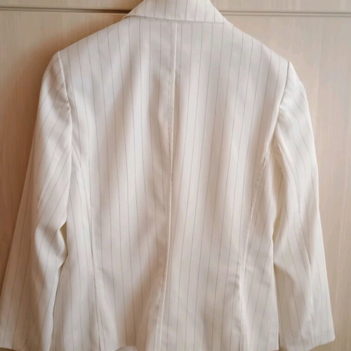 Striped jacket like new, size M, white and blue