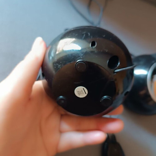 Satzuma USB speakers used with blue LED light, mouse shape