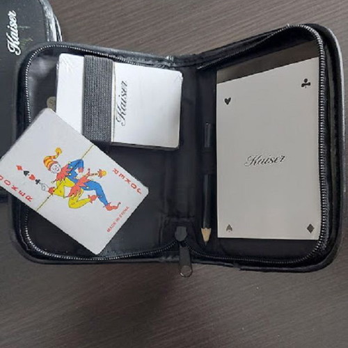 Kaiser playing cards new, 2 sets in PVC case