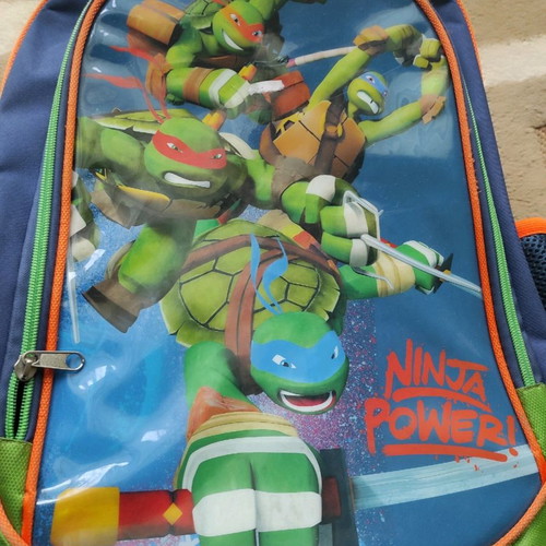 School bag used with wheels, 5 compartments, Turtles