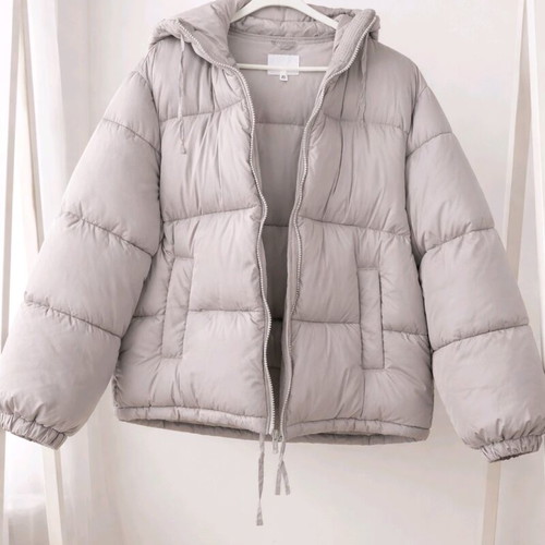 H&M Oversized XL Puffer Jacket beige-gray like new, unworn