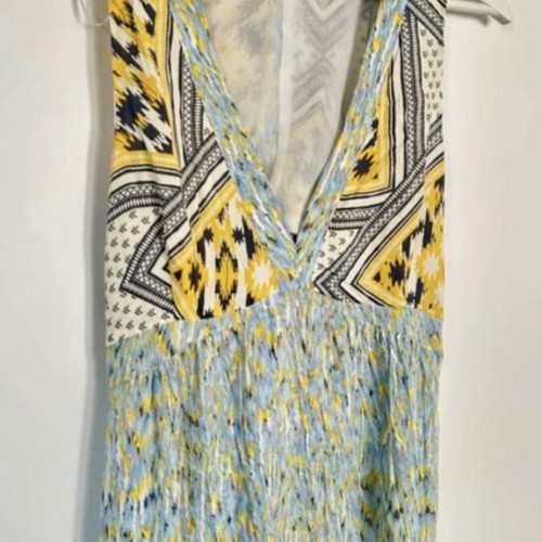 Zara dress like new, yellow and turquoise, size M