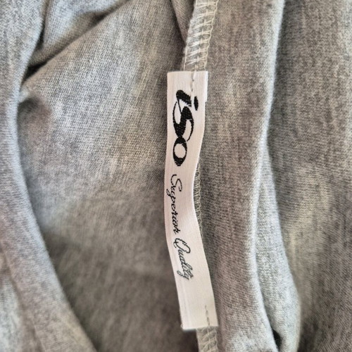 Short-sleeve T-shirt with fringes Iso like new, black and gray