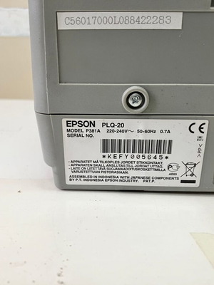 Epson PLQ-20 dot matrix printer used