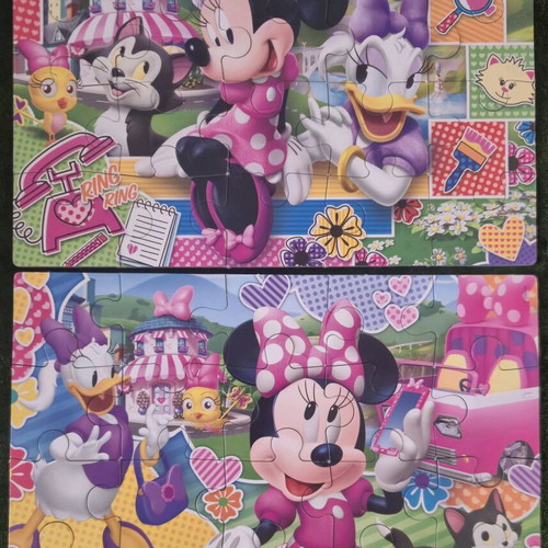 Clementoni Minnie and Princess puzzle set of 3 used for girls