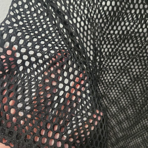 Midnight Fashions black mesh blouse, size L