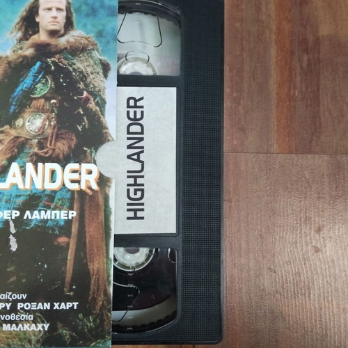 Highlander VHS tape used, adventure sci-fi with subtitles