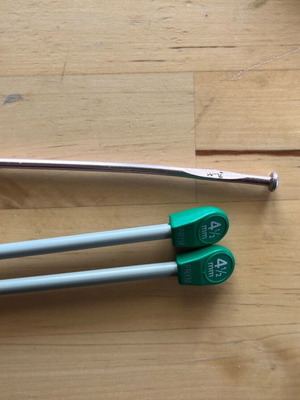 Knitting needles used, pack with pair and single