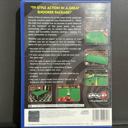 International Snooker Championship PS2 game used