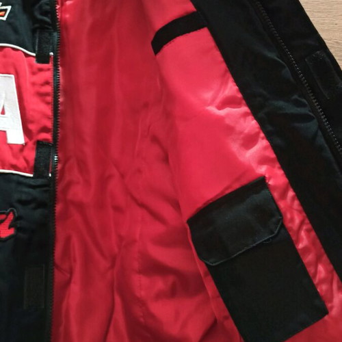 JH Design men's jacket used, size M, black and red