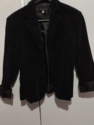 Velvet jacket used, black, vintage