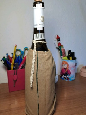 Wine bottle used, empty
