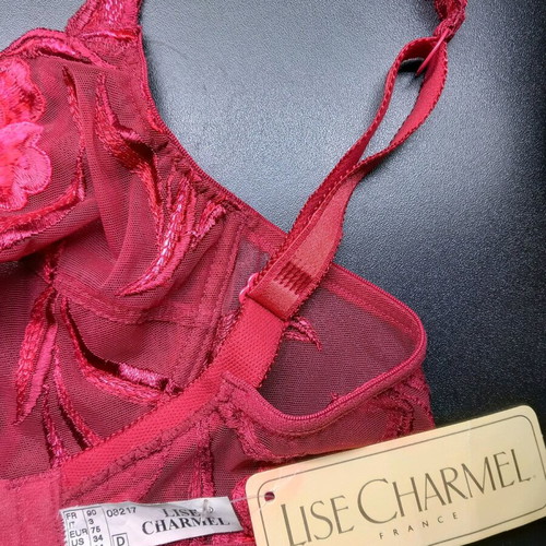 Lise Charmel Antigel pack of 3 bras size 75 D new, burgundy, yellow, pink