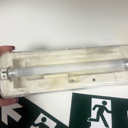 Emergency exit safety light like new with stickers