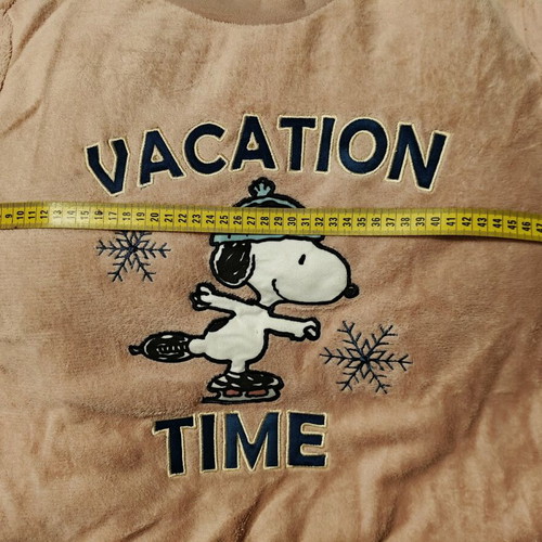 Snoopy fleece women's pajama set new, blue and pink