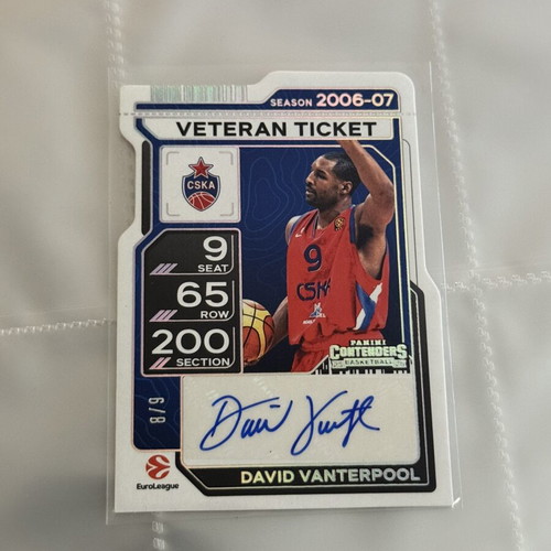 25/26 Contenders David Vanterpool Autograph Veteran Ticket new CSKA