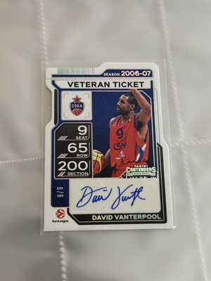 25/26 Contenders David Vanterpool Autograph Veteran Ticket new CSKA