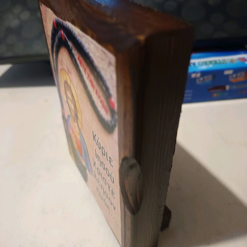 Wooden icon with prayer new