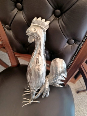Handmade alpaca rooster like new, ornate decorative
