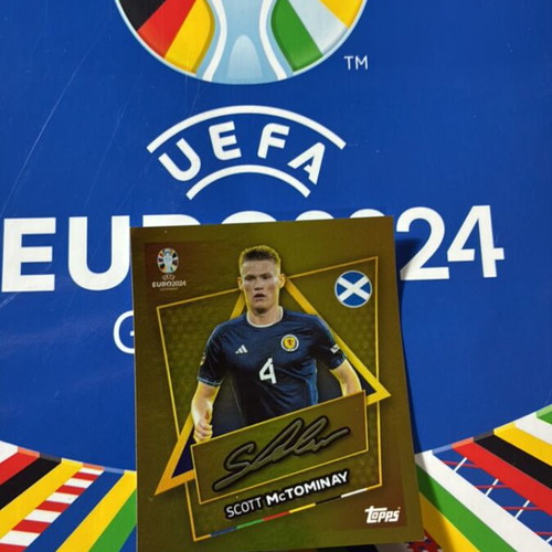 Scott McTominay Golden Signature Euro 2024 Topps Card like new