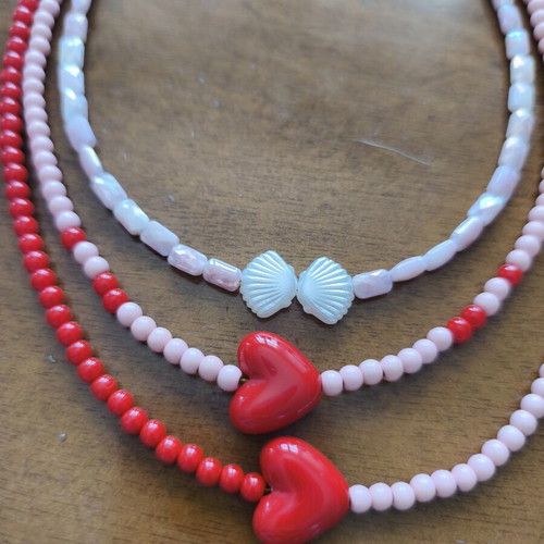 Handmade necklace with vibrant colors and summer vibe, new