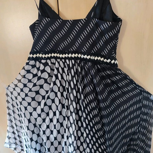 Raxevsky formal black and white muslin dress like new